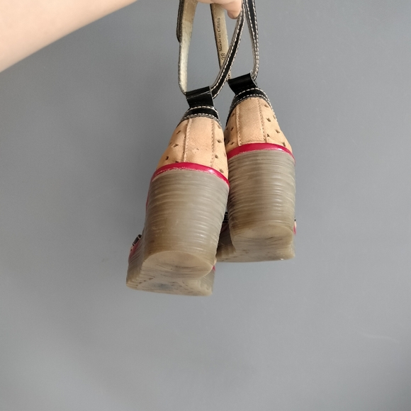 fly london peeptoe wedge platform shoes, size 7.5m / 38 , ankle straps - Picture 6 of 6